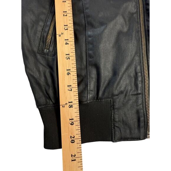 CULT OF INDIVIDUALITY Women's Moto Black Bomber Jacket Sz S - Picture 6 of 10